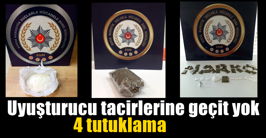 Bursa’da, uyuşturucu tacirlerine yönelik