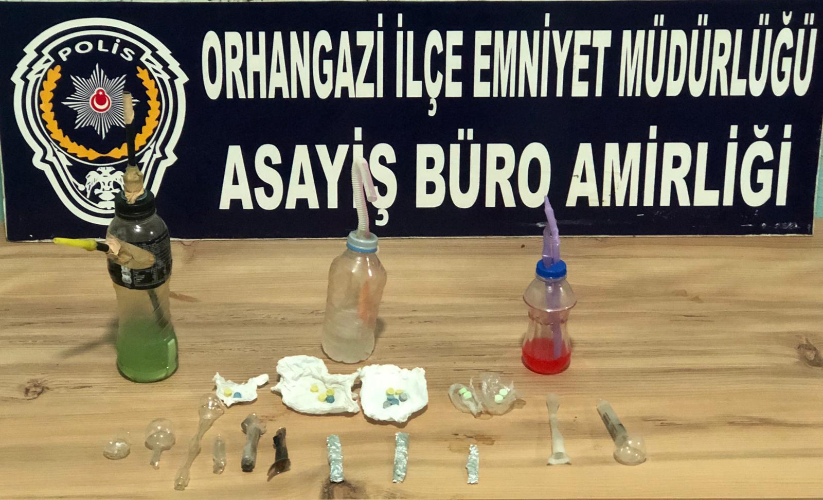 Orhangazi emniyet müdürlüğünün uyuşturucu