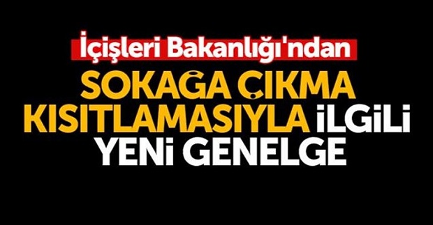 İçişleri Bakanlığı, sokağa çıkma