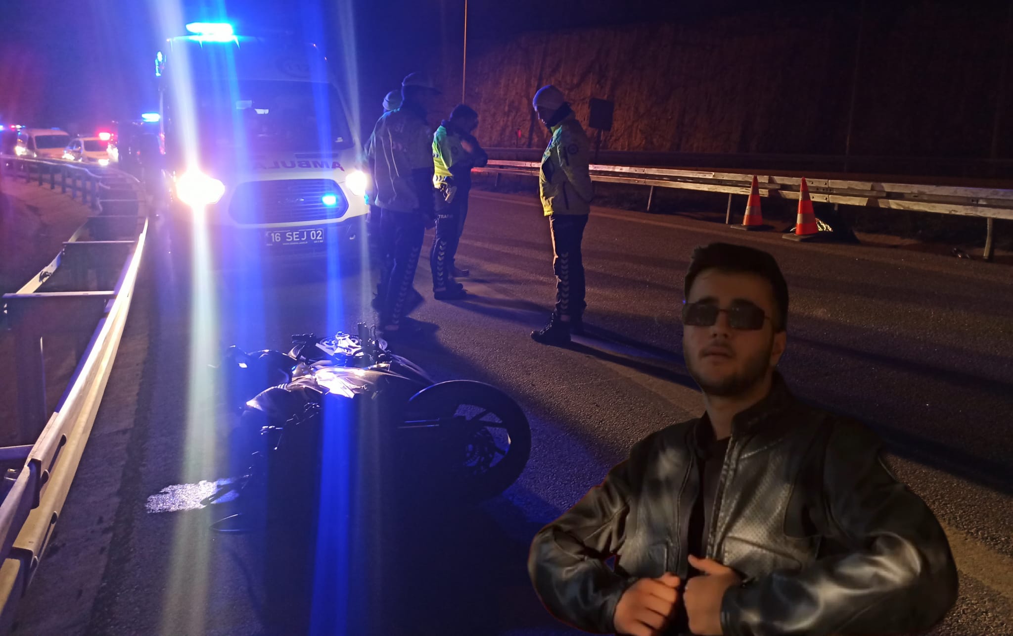 Otoban Karsak Kavşağında Feci Motosiklet Kazası ! 1 Ölü 1 Ağır Yaralı