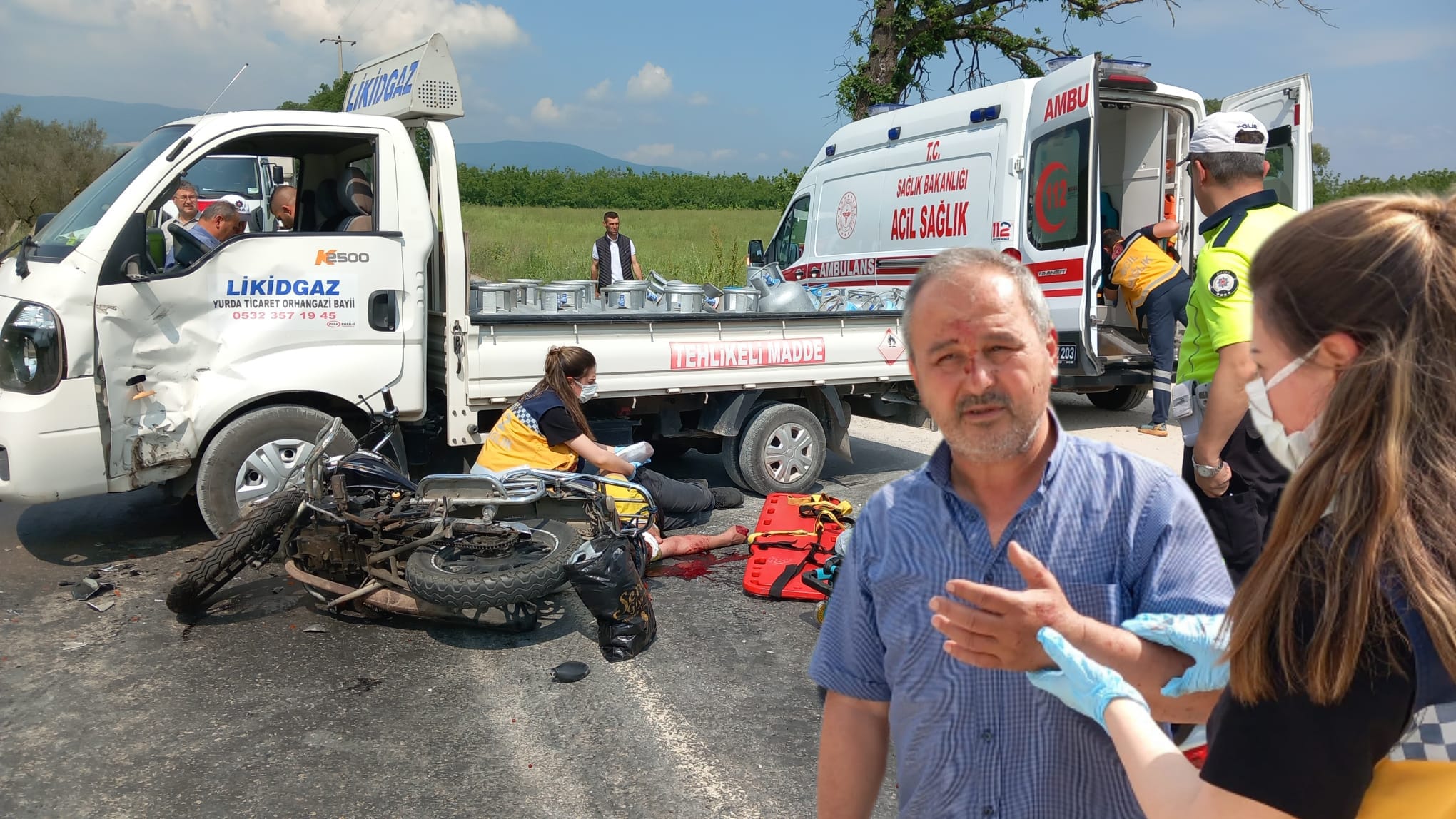 Yeniköy Yolunda Feci Kaza.. Motosiklet Sürücüsü Ağır Yaralı