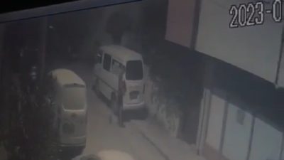 Orhangazi’de gece saatlerinde meydana gelen olayda, içinde iş malzemelerinin olduğu