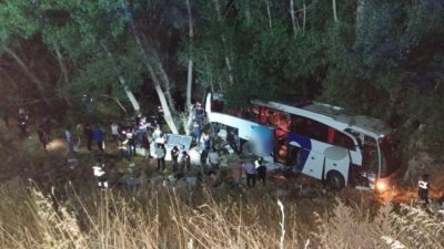 Yozgat’ın Sorgun ilçesinde yolcu otobüsü şarampole uçtu, ilk belirlemelere göre