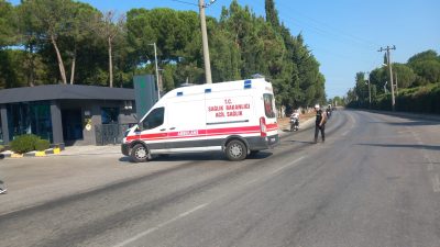 Orhangazi İznik gölü yolu üzerinde meydana gelen trafik kazasında motosiklet,