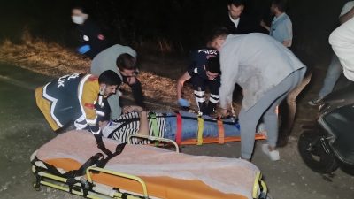 Orhangazi’de Göl yolu üzerinde meydana gelen trafik kazasında motosikleti ile