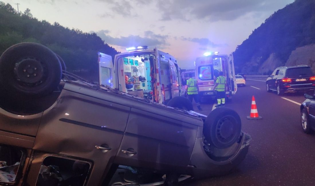 Gebze-Orhangazi-İzmir otoyolu, Orhangazi Tüneli çıkışında meydana gelen trafik kazasında hafif