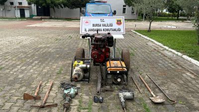 Orhangazi – İznik yolu Boyalıca mahallesi yakınlarında kaçak kazı yapıldığına