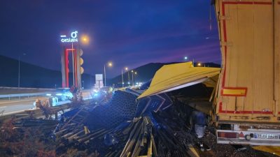 Gebze – Orhangazi – İzmir otobanı Gemlik oksijen tesisleri önünde