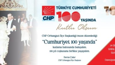 Orhangazi ilçe teşkilatı 29 ekim Cumhuriyet bayramı kutlamaları kapsamında Orhangazi’de 