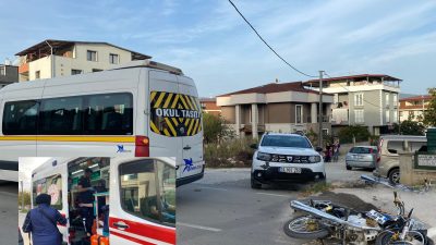 Orhangazi’de meydana gelen trafik kazasında, seyir halindeki motosiklete, sürücüsünün önce