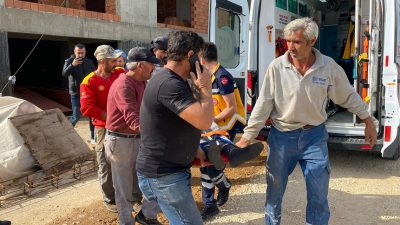 Orhangazi’de bugün meydana gelen olayda çalıştığı inşaattan dengesini kaybederek boşluğa