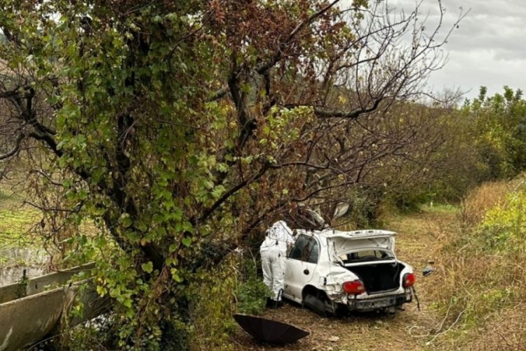 İznik ilçesinde su kanalına