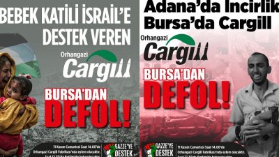 Bursa Gazze ile dayanışma platformu üyeleri, Gazze’ye yapılan saldılara ve