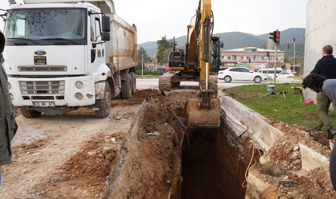 Gedelek Mahallesi’nin girişindeki yoğun