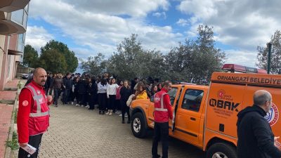 Bugün Gemlik ve Mudanya merkezli meydana gelen ve Orhangazi ile