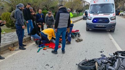 Bursa’nın Orhangazi ilçesinde meydana gelen trafik kazasında ticari taksi ile