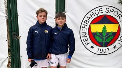 Orhangazi Futbol Kulübü alt yapı sporcuları Seymen Yılmaz ve Hamza