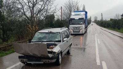 Orhangazi – İznik yolunda meydana gelen ve iki tır ile