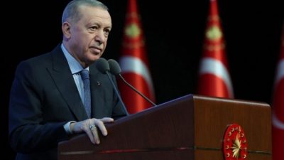 Cumhurbaşkanı Recep Tayyip Erdoğan, 6 Şubat 2023 tarihinde meydana gelen