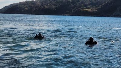 Marmara Denizi'nde, Bursa'nın Karacabey ilçesi açıklarında İmralı Adası'nın güneybatısında su
