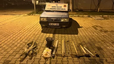 Bursa'nın İznik ilçesinde Jandarma ekipleri tarafından yapılan operasyonda 1.derece sit
