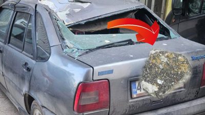 Bursa'nın Orhangazi ilçesinde meydana gelen olayda, 7 katlı bir binanın