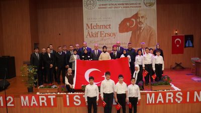 İstiklal Marşı’nın kabulünün 103. yıl dönümü Bursa’nın Orhangazi ilçesinde yapılan