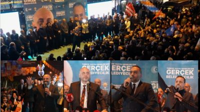 Bursa'nın Orhangazi ilçesinde Cumhur ittifakı seçim bürosu ofisinin açılışı yapıldı.