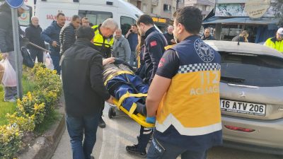 Bursa'nın Orhangazi ilçesinde meydana gelen trafik kazasında kavşaktan dönüş yapan