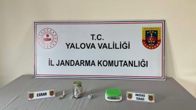 Afganistan uyruklu bir şahısın İstanbul'dan temin ettiği uyuşturucu maddeleri Yalova'da
