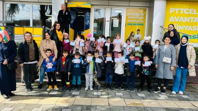 Bursa'nın Orhangazi ilçesinde Atatürk ilköğretim okulu ana sınıfı öğrencileri ile 