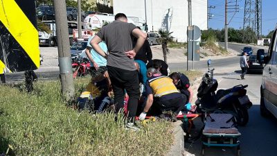 Bursa'nın Orhangazi ilçesinde meydana gelen trafik kazasında kullandığı motosikletten dengesini