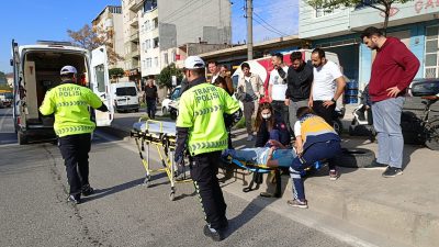 Bursa'nın Orhangazi ilçesinde ana yol üzerinde meydana gelen olayda,elektrikli bisikletten