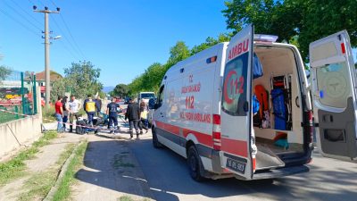 Bursa'nın Orhangazi ilçesinde meydana gelen trafik kazasında, göl yolu üzerinde