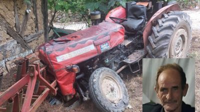 Bursa'nın Orhangazi ilçesinde meydana gelen trafik kazasında, seyir halindeki traktör