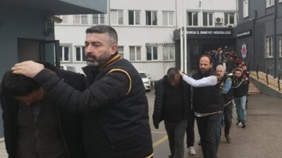 Bursa merkezli İstanbul, Ankara ve Bilecik'de 43 ayrı noktaya yapılan