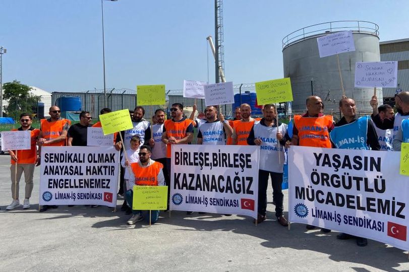 Gemlik Port işçilerinin Liman-İş'te