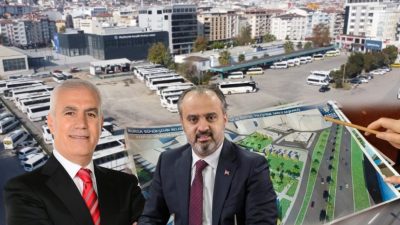 Bursa'nın Orhangazi ilçesinde uzun yıllardır kullanılan terminal binası ve çevresindeki