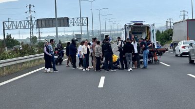 Gebze Orhangazi İzmir otobanı Orhangazi yakınlarında meydana gelen trafik kazasında
