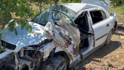 Bursa'da İznik - Orhangazi yolu üzerinde meydana gelen trafik kazasında