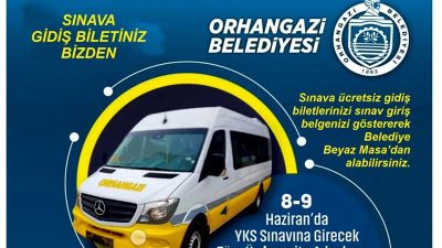 Orhangazi belediyesi üniversite sınavlarına girecek öğrencilere her yıl olduğu gibi