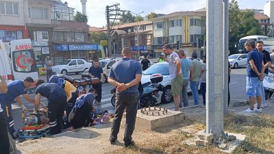 Bursa'nın Orhangazi ilçesinde meydana gelen trafik kazasında kavşaktan dönüş yapmak
