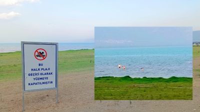 Bursa'da İznik gölünün Orhangazi sahilinde geçtiğimiz günlerde suya girilmez raporu