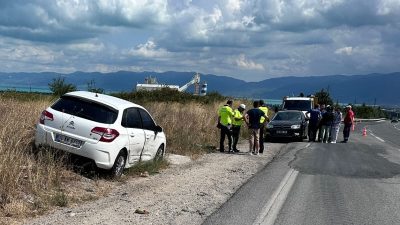 Bursa'nın Orhangazi ilçesinde meydana gelen trafik kazasında aynı istikamette seyir
