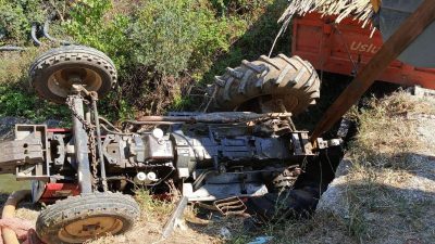 Bursa’nın İznik ilçesinde meydana gelen feci olayda kullandığı traktörün devrilmesi