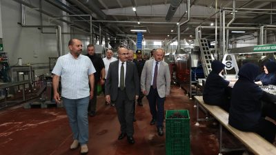 Bursa Valisi Mahmur Demirtaş bir dizi ziyaretler için geldiği Orhangazi