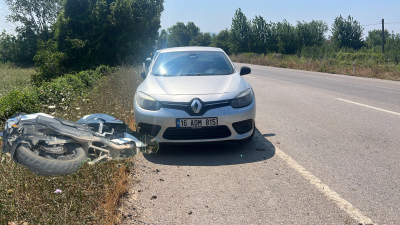 Bursa’nın Orhangazi ilçesinde İznik yolunda meydana gelen trafik kazasında aynı