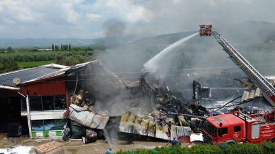 Bursa’nın İznik ilçesinde bulunan bir soğuk hava deposunda henüz bilinmeyen