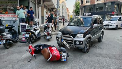 Bursa’nın Orhangazi ilçesinde üzerinde iki genç kızın bulunduğu motosiklet ile