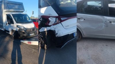 Bursa'nın Orhangazi ilçesinde üç aracın karıştığı trafik kazasında kırmızı ışıkta